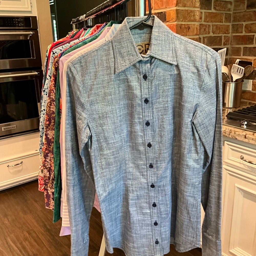 Subtle shimmer Chambray denim